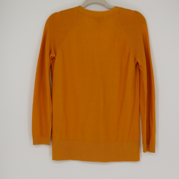 Talbots Women's Yellow Button Front V Neck Cardigan Sweater Size Small Petite - Picture 9 of 14